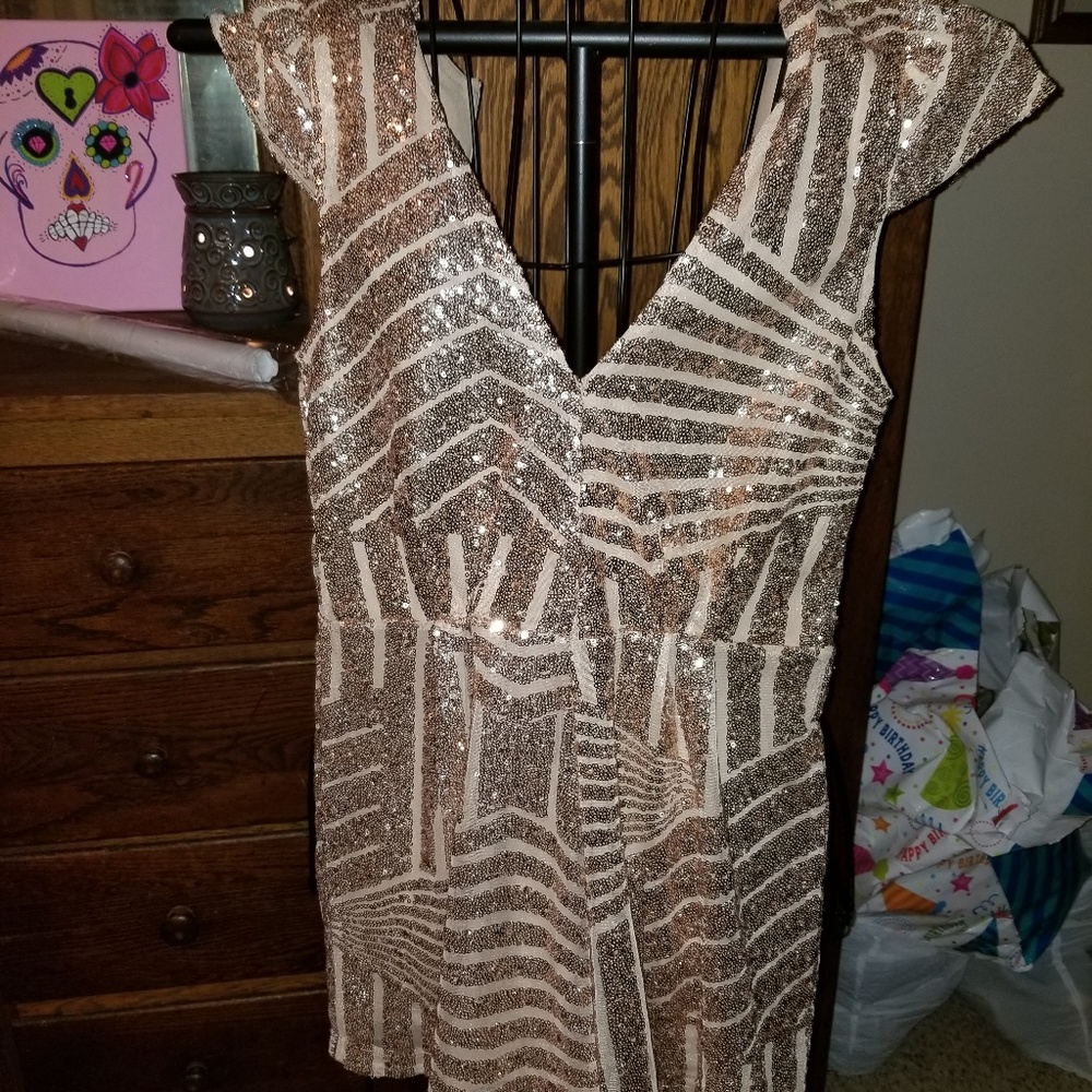 Gold romper nwt